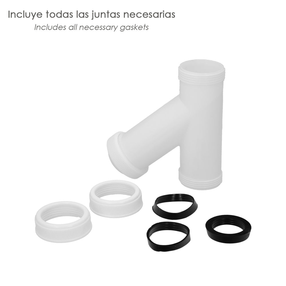 Sifão em Y, 1 1/2" saída ø 40 mm para tubos lisos