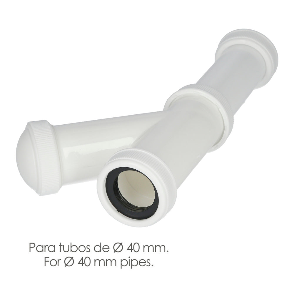 Sifão e grelha extensível 1-1/2" saída de ø 40 mm tubo liso