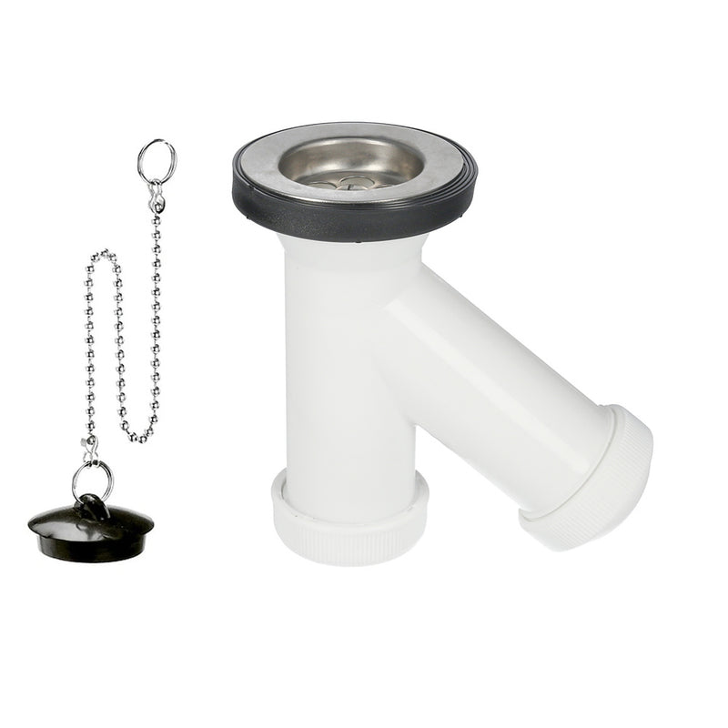 Sifon y griega con valvula y tapon 1-1/2"  salida de ø 40 mm