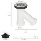 Sifão em Y com válvula e bujão 1-1/2" saída de ø 40 mm