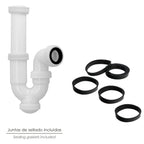 Sifão curvo extensível porca louca 1 1/2" ø 40 mm