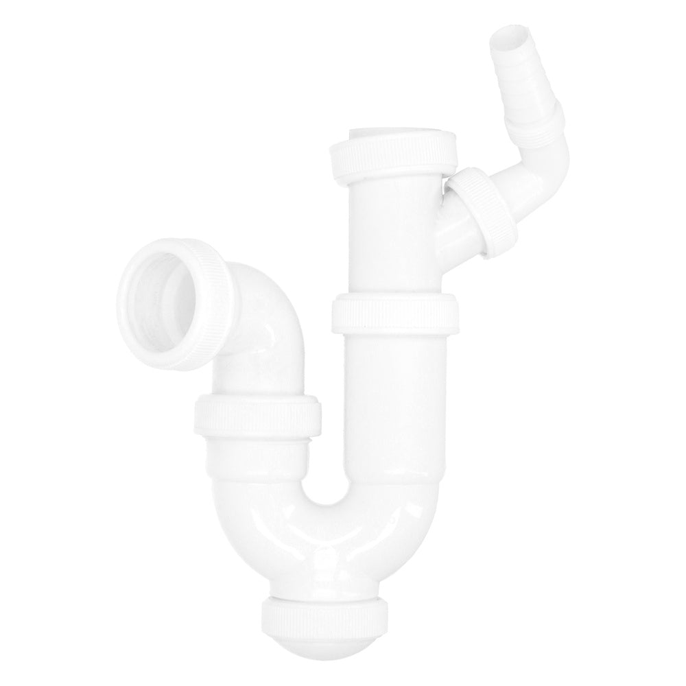 Sifão curvo extensível com tomada para máquina de lavar 1 1/2" ø 40 mm