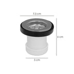 Válvula para lavatório/bidé com tampa e corrente, saída de 1 1/2" ø 40 mm