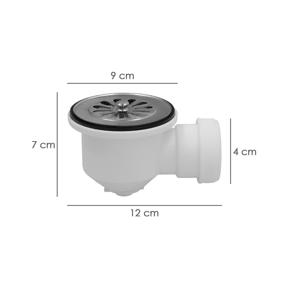 Shower tray waste 1 1/2" outlet ø 40mm siphonic