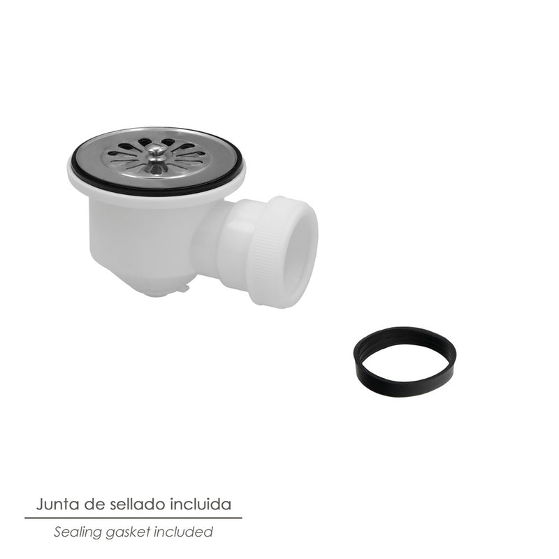 Valvula plato ducha 1 1/2" salida ø 40mm sifónica