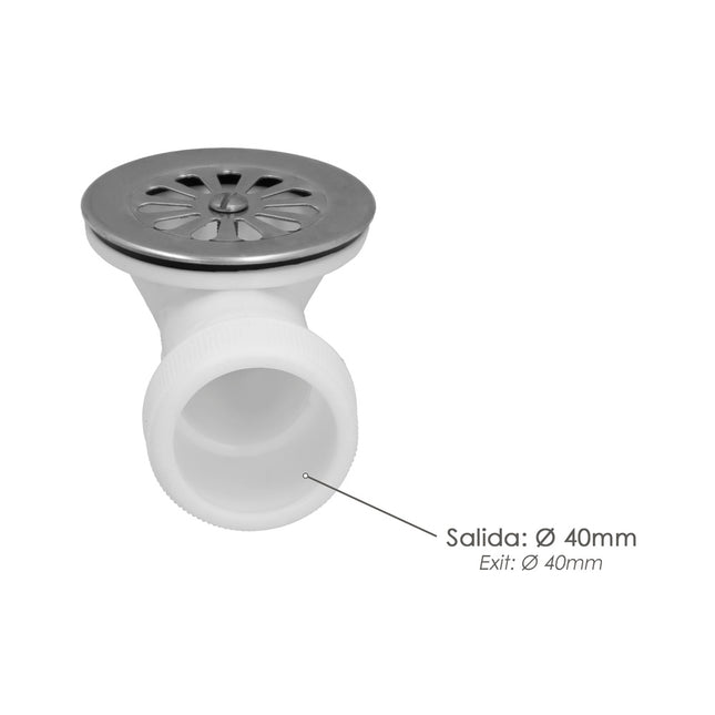 Valvula plato ducha extraplana 1 1/2" ø 40 mm