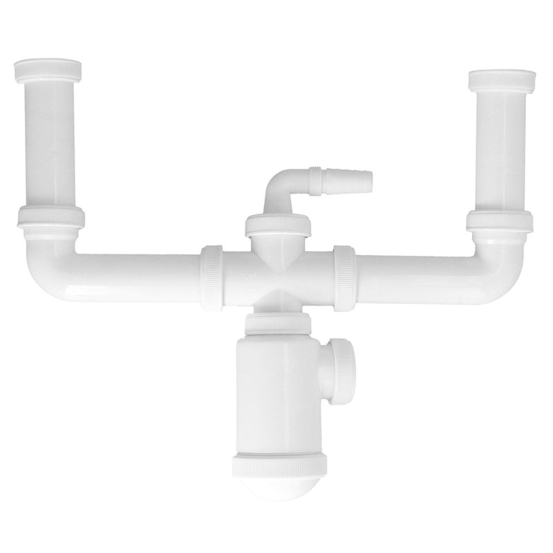 Sifon doble extensible con botella salida 1 1/2" salida ø 40 mm