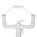 Sifão duplo extensível com garrafa saída 1 1/2" saída ø 40 mm