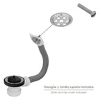 Sink valve ø70 mm 1 1/2" with overflow