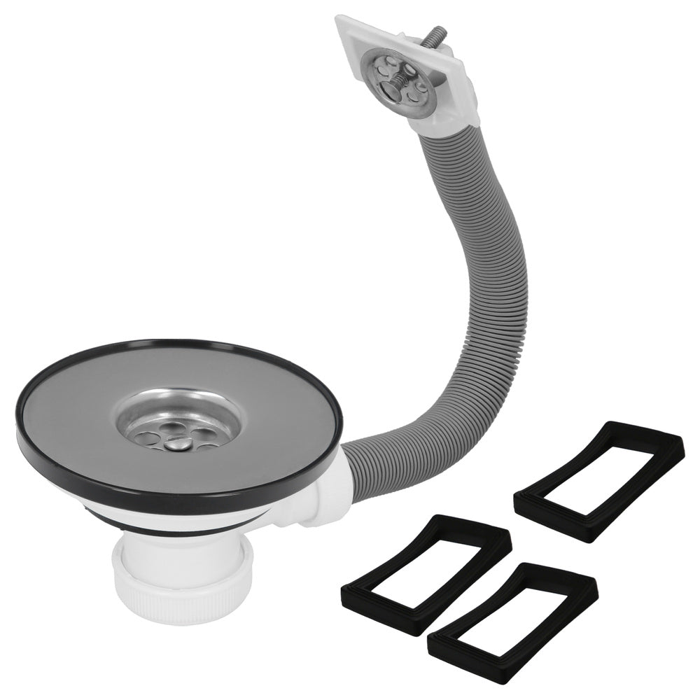 Sink valve ø 115 mm 1 1/2" height 40 mm with overflow