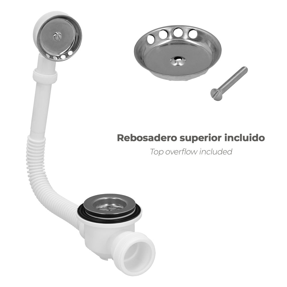 Sifão de banheira com dreno orientável 1 1/2