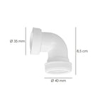 Cotovelo de esgoto m-f 1 1/2