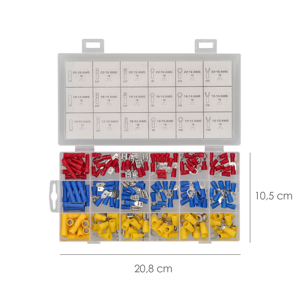 Maletin terminales eléctricos con aislados,conectores de cable eléctricos con caja de surtido,kit terminal de empalme