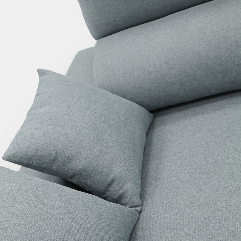 Sofá chaiselongue turquesa en liquidación precio imbatible