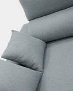 Sofá chaise longue turquesa em promoção por um preço imbatível.