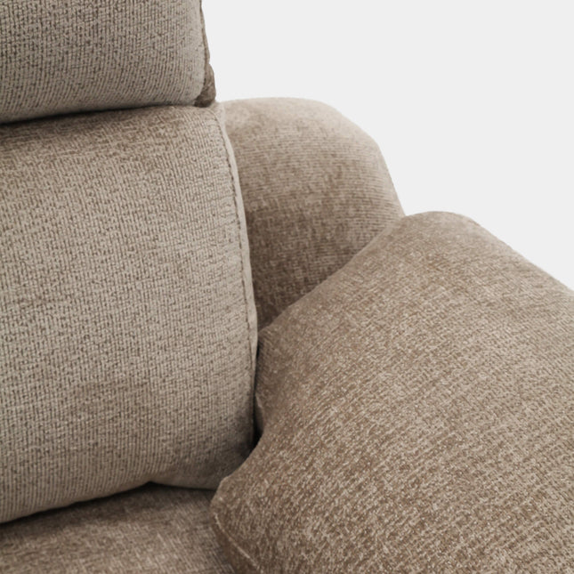 Sofá chaiselongue 3 plazas cómodo y elegante | marrón