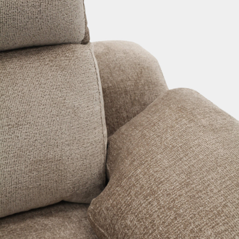 Sofá chaiselongue 3 plazas cómodo y elegante | marrón