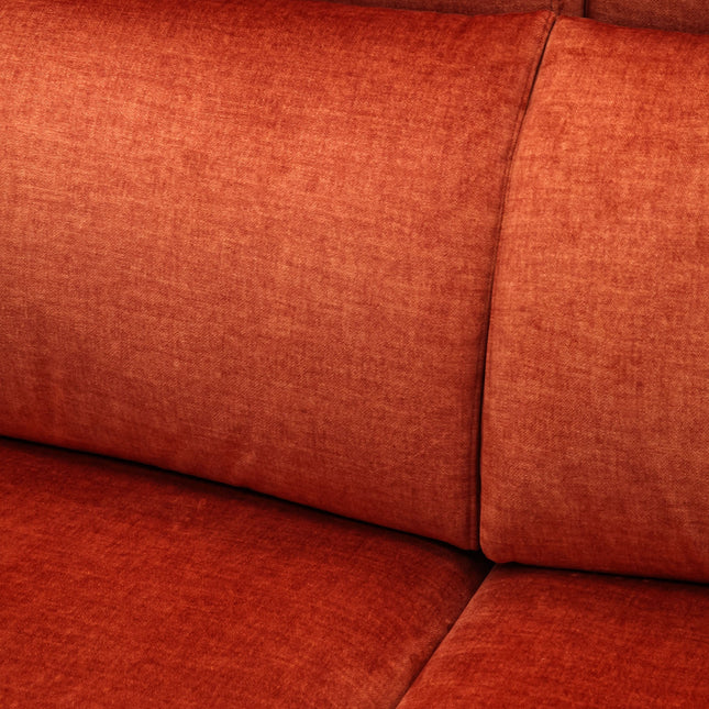 Sofá De 3 Plazas Naranja Para Salón Moderno | Confort Diario