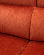 Sofá laranja de 3 lugares para sala de estar moderna | Conforto para o dia a dia