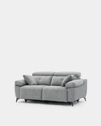 Erika 2-seater compact recliner sofa for small living rooms | grey