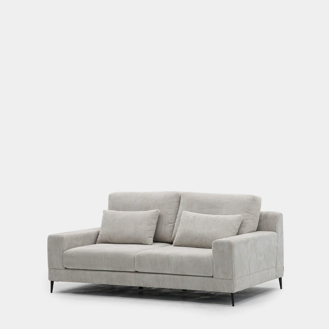 Sofá 3 plazas | beige antimanchas con puf incluido