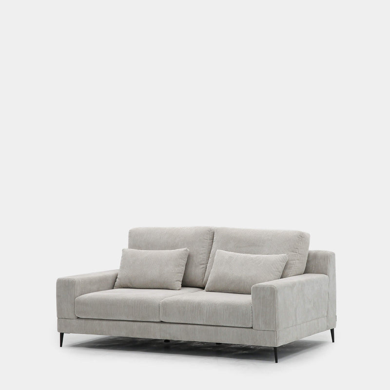 Sofá 3 plazas | beige antimanchas con puf incluido