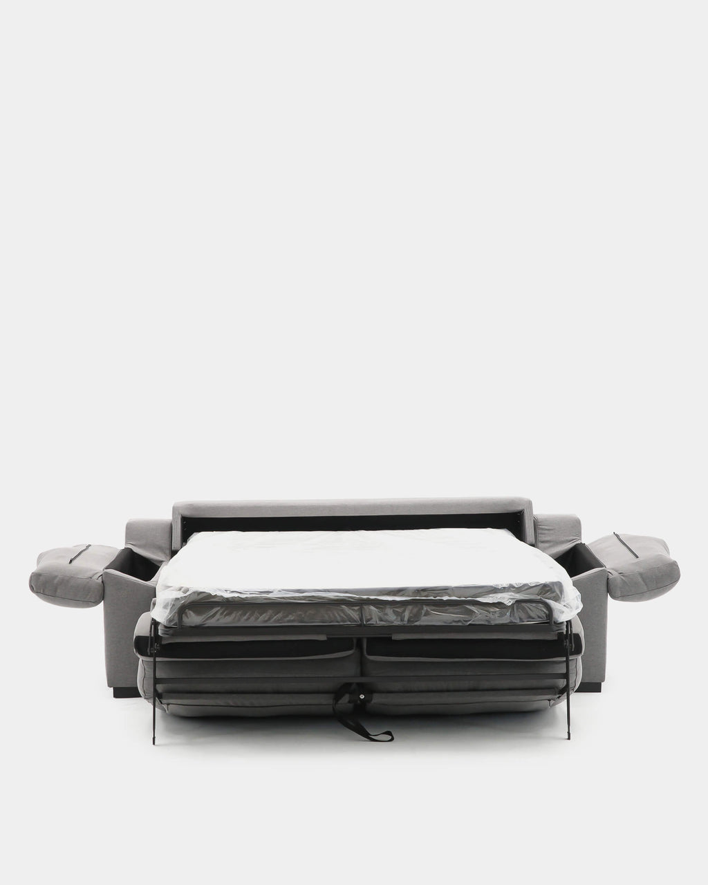 Sofá cama gris con apertura italiana para 3 plazas