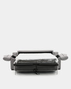 Sofá cama gris con apertura italiana para 3 plazas