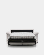 Sofá-cama com mecanismo de abertura italiano e estofos bege | 3 lugares