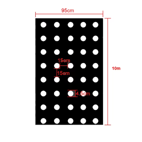 Film de cultivo biodegradable perforado para control de malezasAccesorios de jardinería