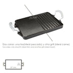 Plancha hierro fundido esmaltada rectangular 21 x 27 cm