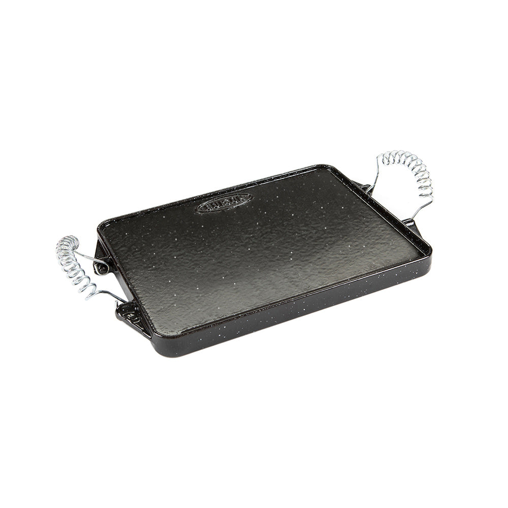Enameled cast iron rectangular griddle 24 x 44 cm