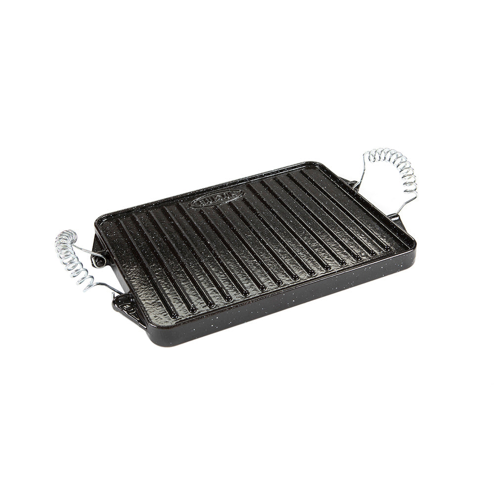 Enameled cast iron rectangular griddle 24 x 44 cm