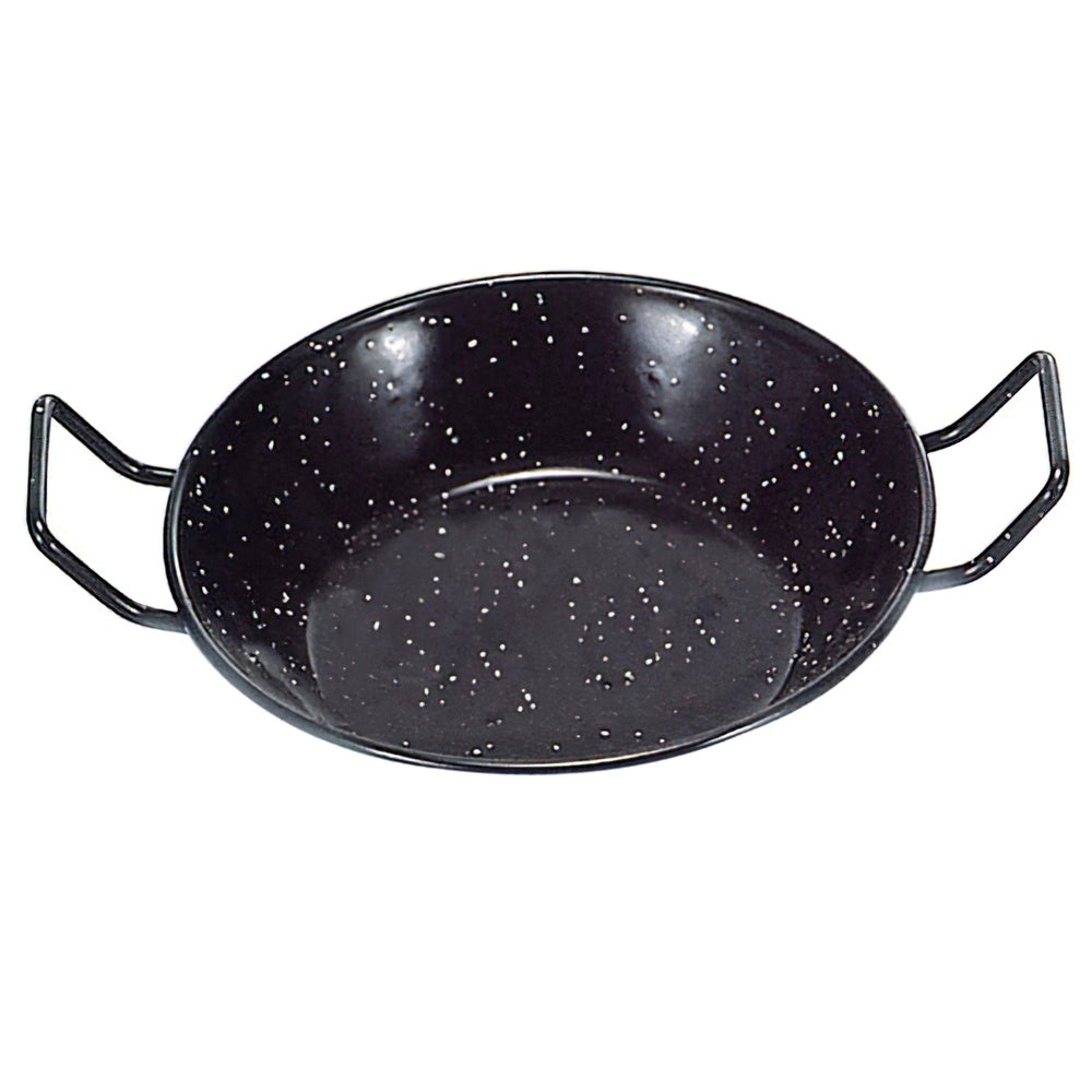 Deep double frying pan with enamel handles 50 cm