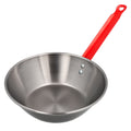Polished deep frying pan with handle 38 cm