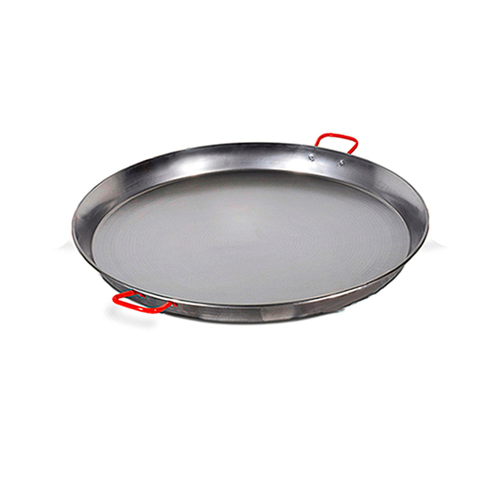 65 cm polished Valencian paella pan for 22 people