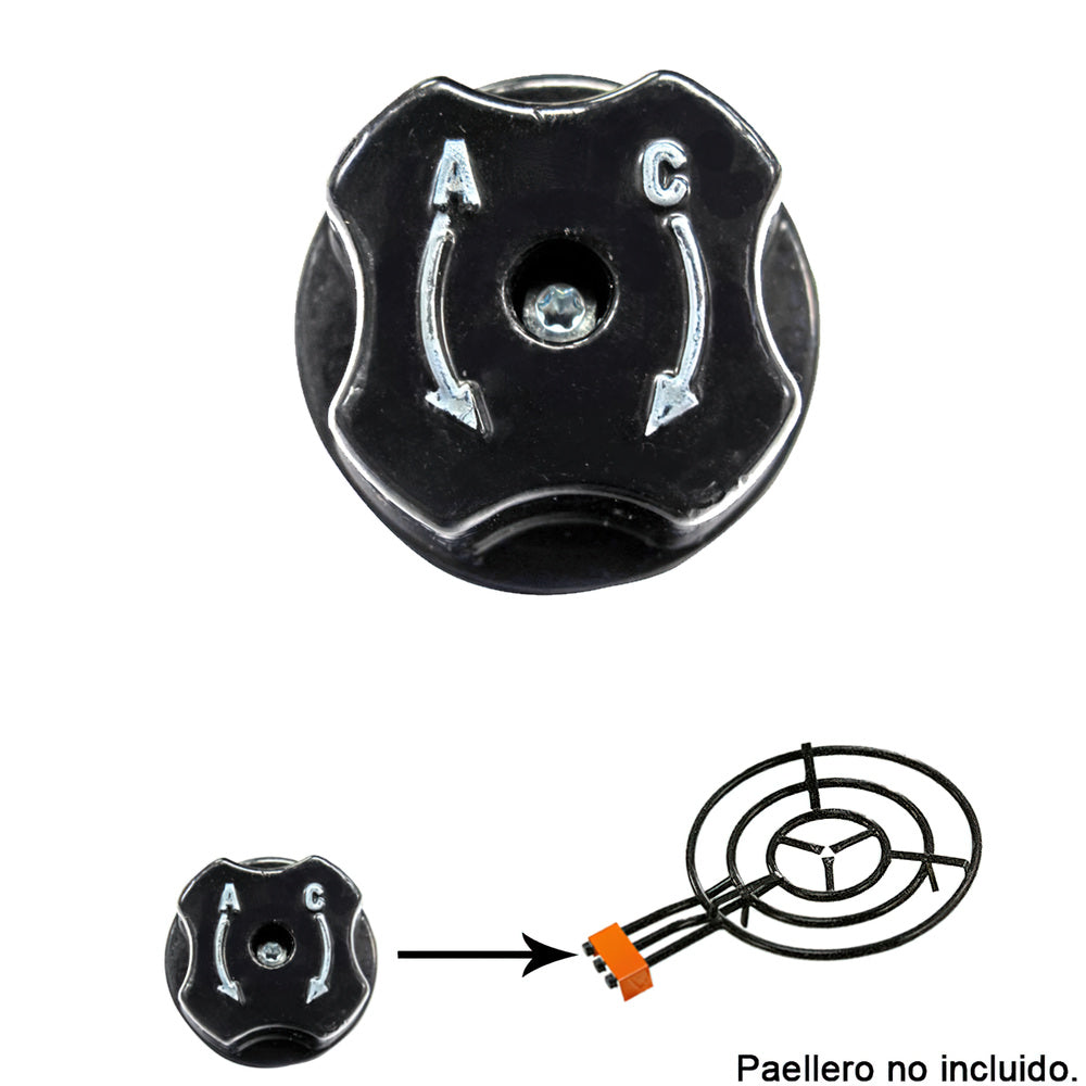 Mando regulador de gas para paelleros