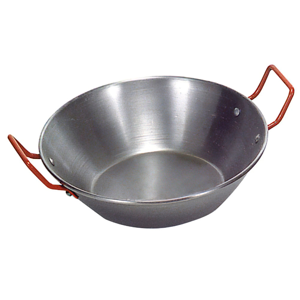 Deep polished pan with handles 30 cm