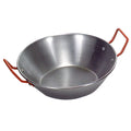 Deep polished frying pan with handles 36 cm
