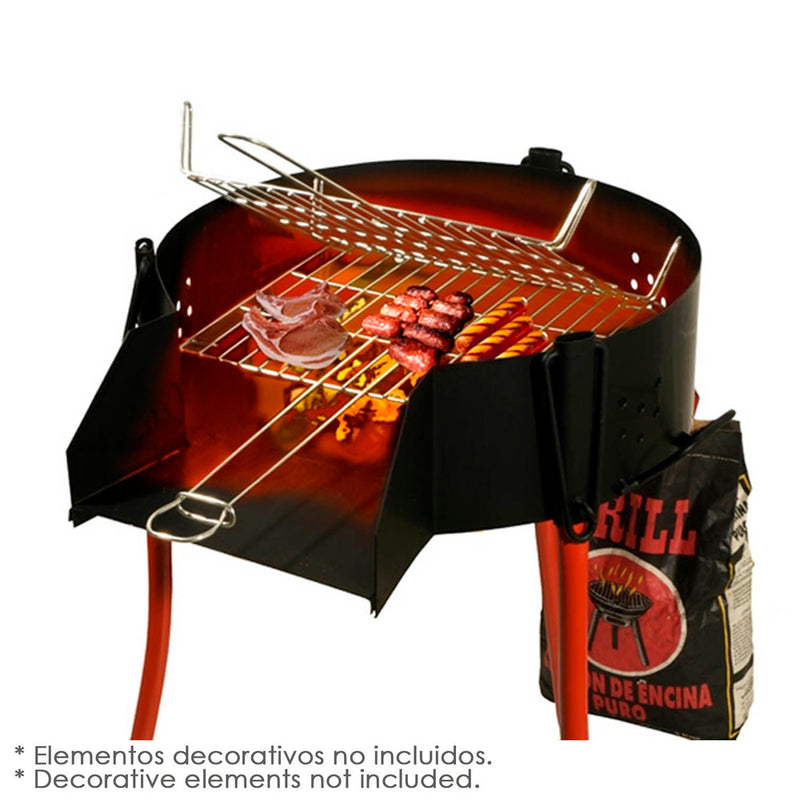 Barbacoa rustica multiusos ø 50 cm. valida para carbon, leña y paelleros