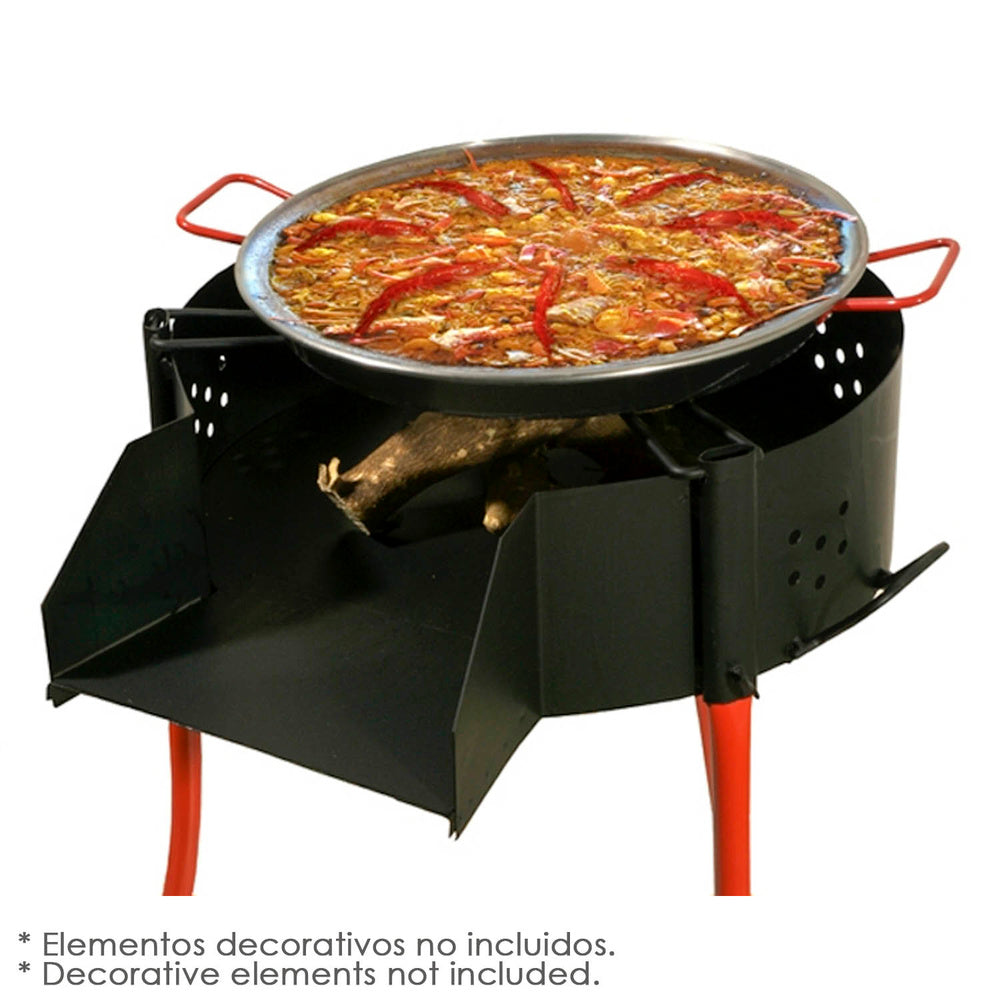 Barbacoa rustica multiusos ø 60 cm valida para carbón, leña y paelleros.