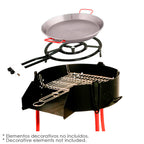Barbacoa rustica multiusos ø 60 cm valida para carbón, leña y paelleros.
