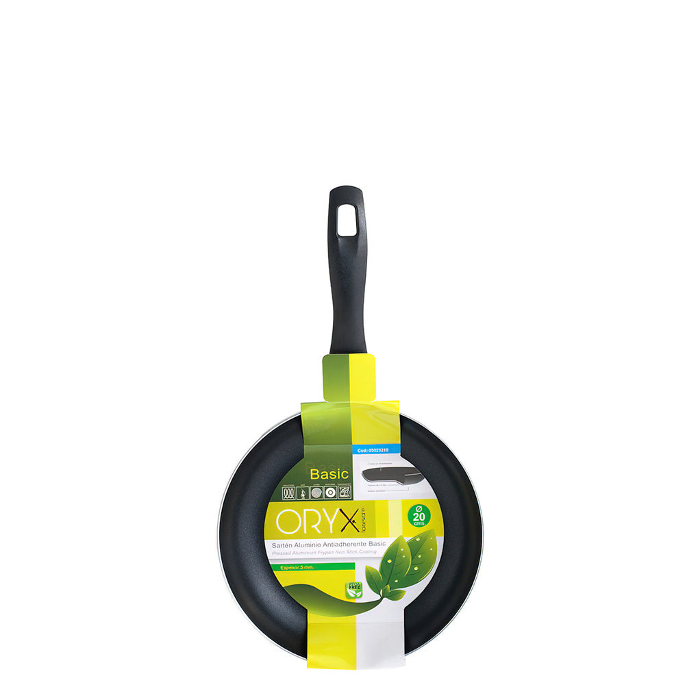 Oryx non-stick aluminum frying pan basic, high resistance, induction compatible, PFOA-free, 20 cm diameter, 3 mm thickness