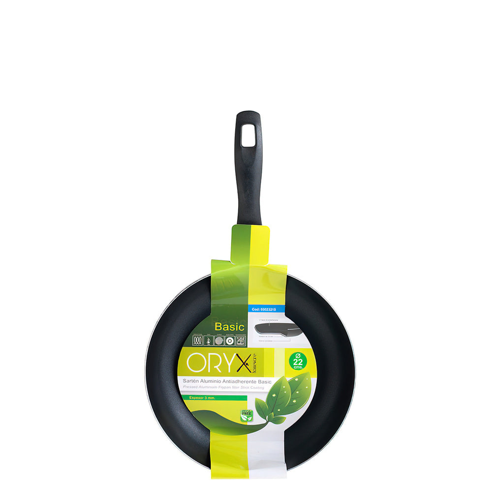 Oryx Basic non-stick aluminum frying pan, high resistance, induction-compatible, PFOA-free, 22 cm diameter, 3 mm thick