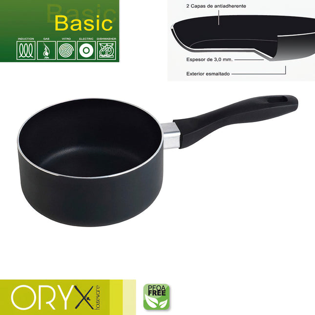 Cazo aluminio antiadherente basic 16 cm./ 3 mm