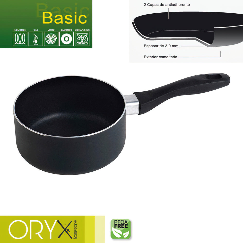 Caçarola de alumínio antiaderente basic 16 cm/ 3 mm