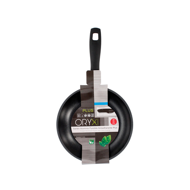 Oryx sartén aluminio antiadherente plus, forjada, apta inducción, libre PFOA, diámetro 22 cm, espesor 5 mm