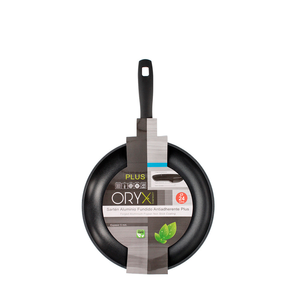 Oryx non-stick aluminum frying pan plus, forged, induction suitable, PFOA-free, 24 cm diameter, 5 mm thickness