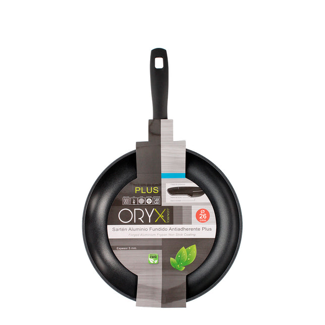 Oryx sartén aluminio antiadherente plus, forjada, apta inducción, libre PFOA, diámetro 26 cm, espesor 5 mm
