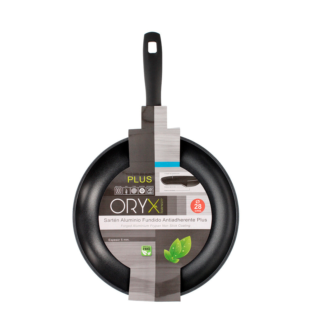 Oryx non-stick aluminum frying pan plus, forged, induction compatible, PFOA-free, 28 cm diameter, 5 mm thickness